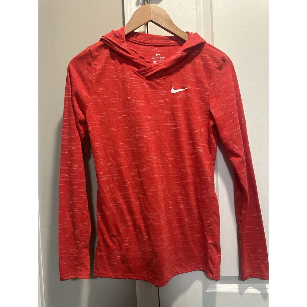 Nike Long Sleeve Red Hoodie Tee‎ XS